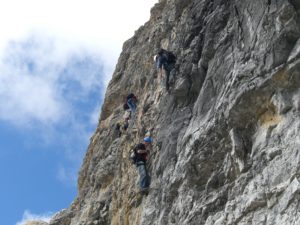 Kletterer Beim Piz boe 3152 m